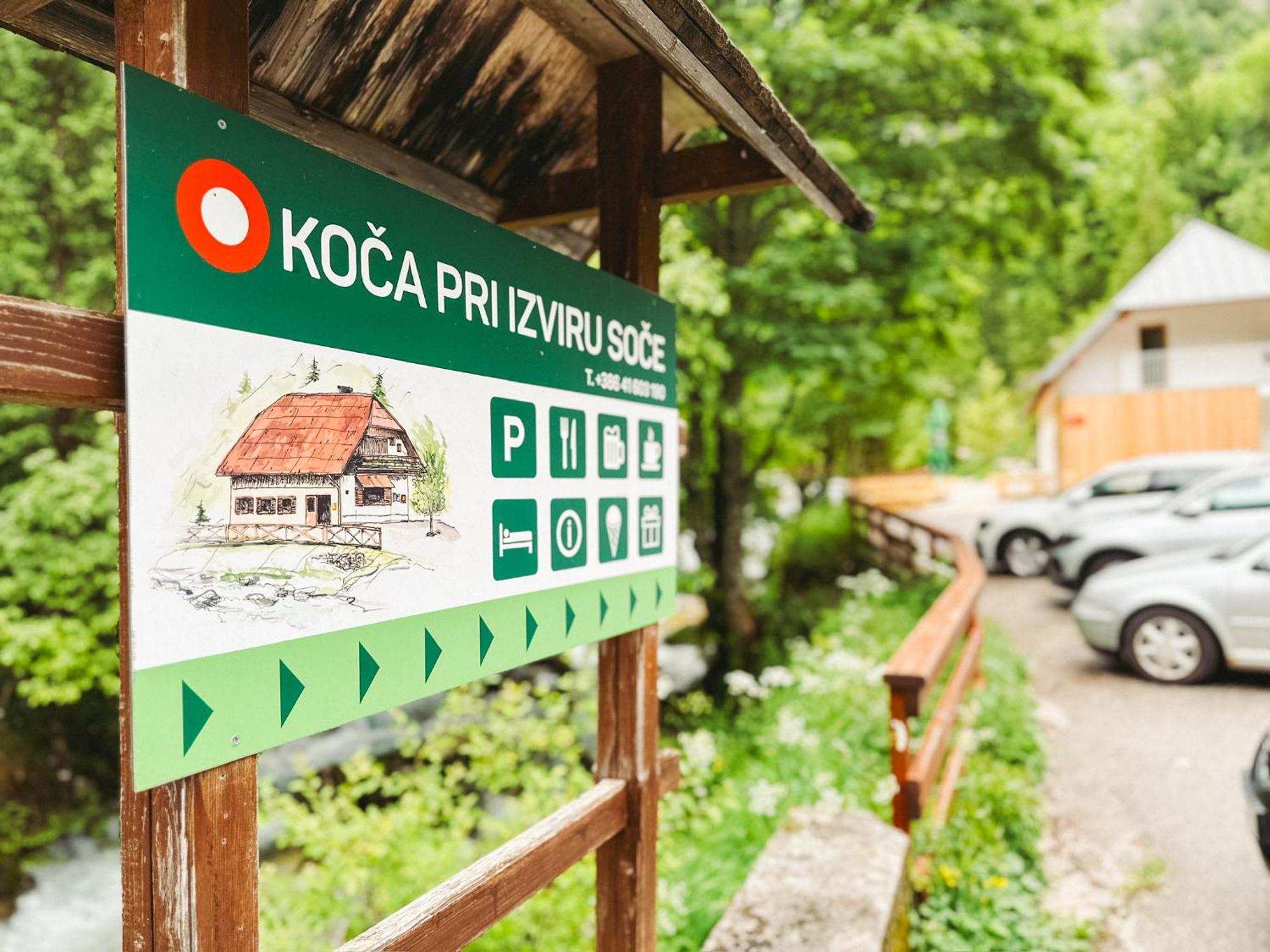 Koca Ob Izviru Soce Villa Trenta Bagian luar foto